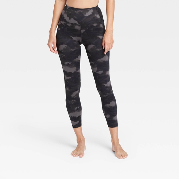 all in motion Pants - Cloud Pattern High-Waisted 7/8 Leggings Dark Blue
